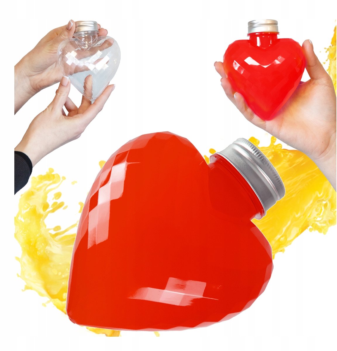Bimberek - Decoratieve Fles - Hartvormig - 300ml - Hernieuwbaar Plastic