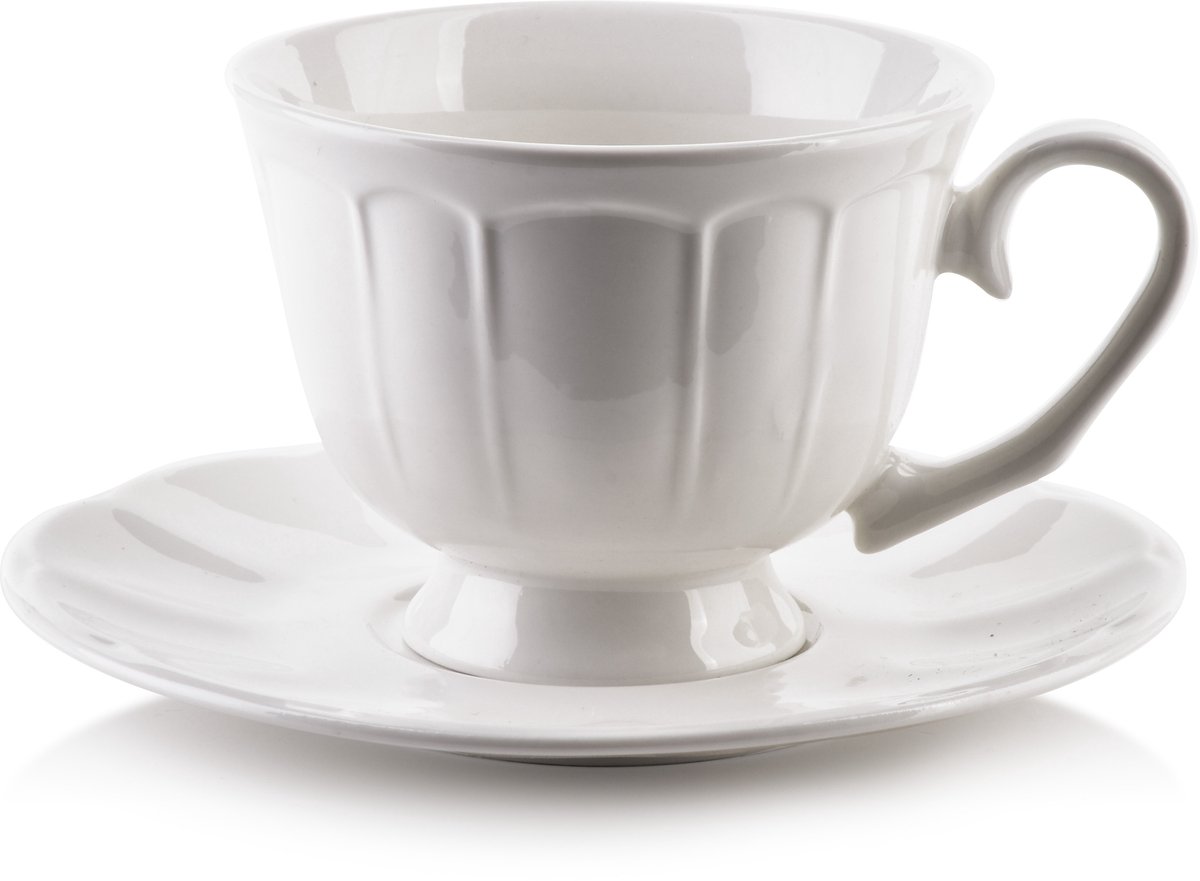 Porselein Kop en Schotel Hella 250ml - Wit