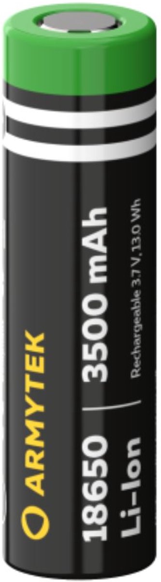 Armytek 18650 Li-Ion 3500 mAh batterij / zonder PCB / oplaadbaar