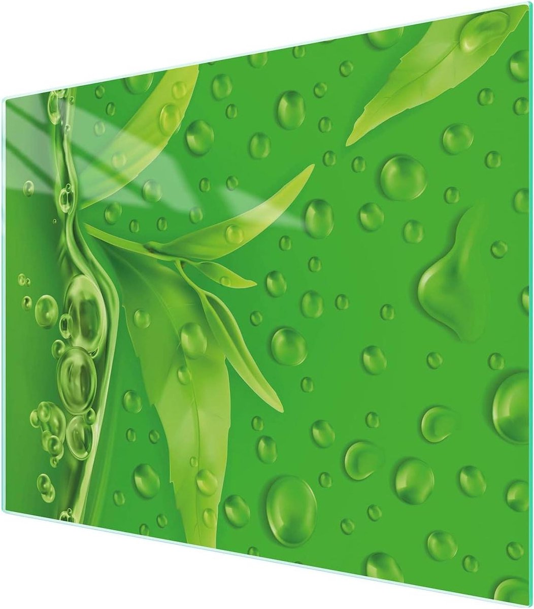 Glazen snijplank - Kookplaat afdekplaat - Keukenbescherming - Gehard glas - 52x40 cm - Groente