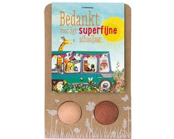 Blossombs Bedankt Cadeau – 2 Zaadbommetjes – Wilde Bloemenmix – Klein Cadeautje – Voor Bijen en Vlinders