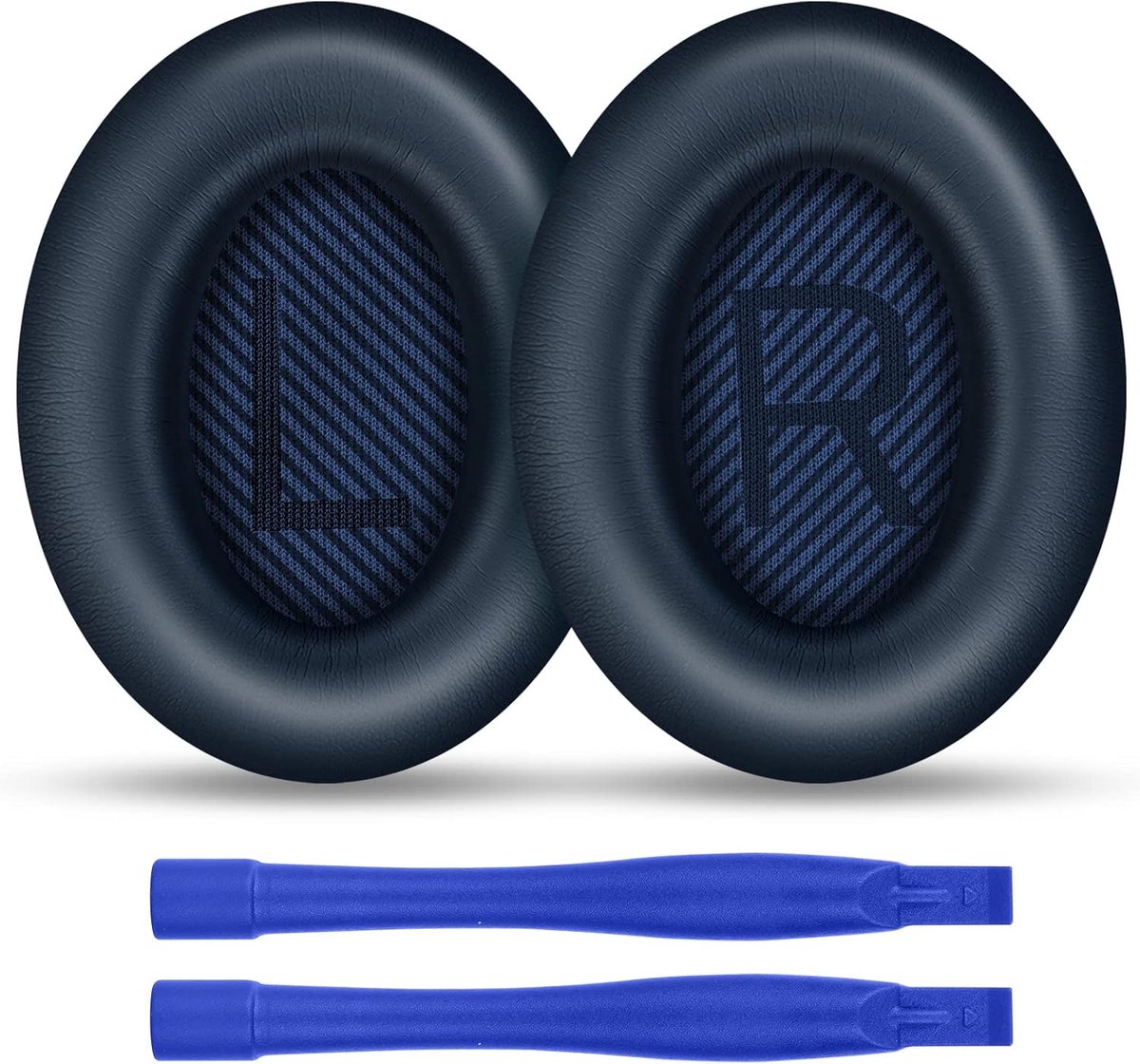 Vervangende Oorkussens Voor Bose QuietComfort 35 (QC35) - Zacht Geheugenfoam Van Echte Leer (Blauw)