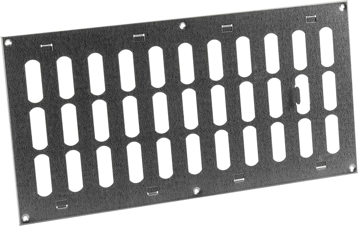 Ventilatierooster Afsluitbaar - Afvoerrooster Rooster - Ventilatie Regelen - Verstelbare Lamellen - 400x200mm - Verzinkt