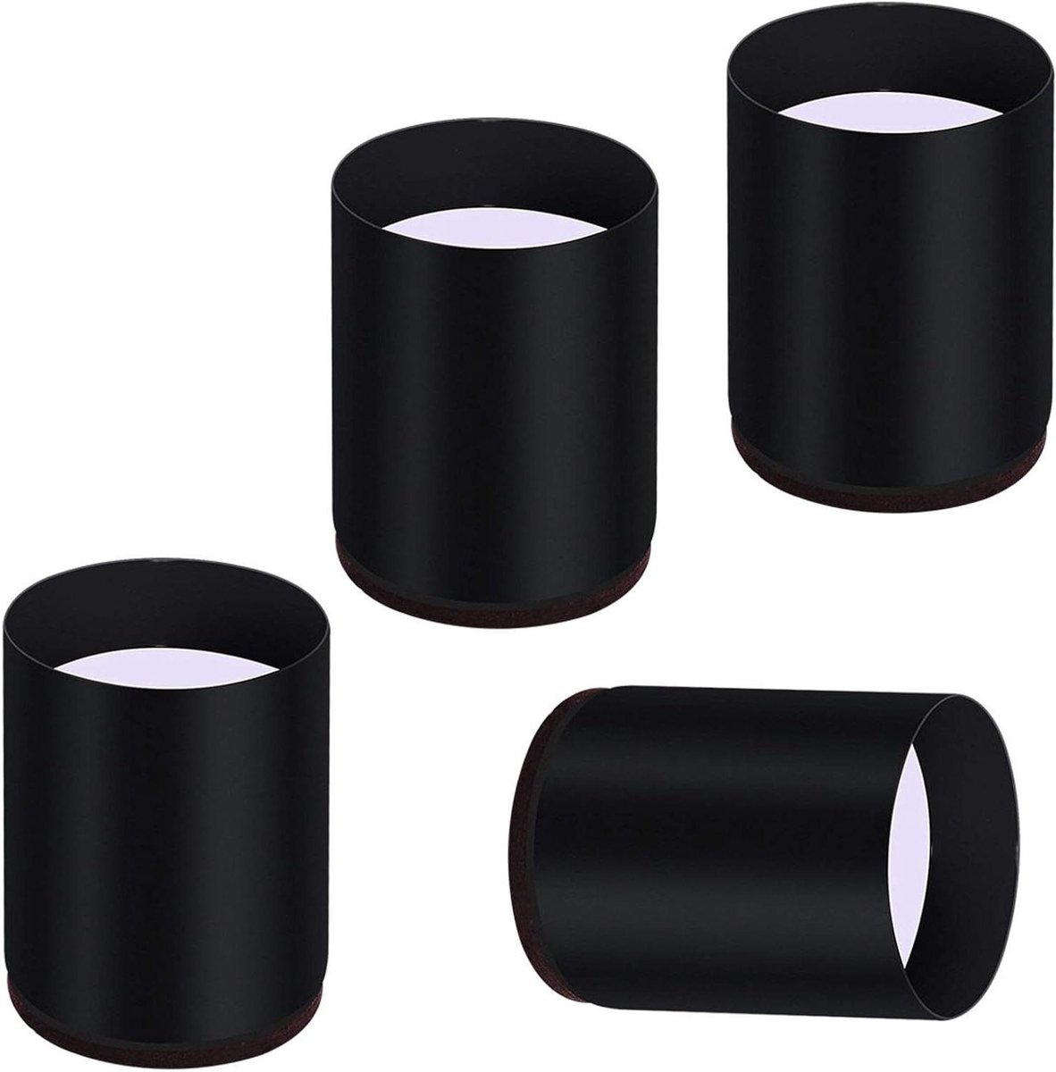 Meubelverhogers - Bedverhogers Tafelvoeten - Meubels Verhogen - Zelfklevend Koolstofstaal - 4 stuks 5cm - Zwart