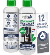 Caffenu Vloeibare Ontkalker voor DeLonghi Koffiemachine - 2 x 200 ml - 4 Doseringen - Verwijdert Kalkaanslag - Zorgt voor Warmere Koffie, Betere Smaak en Langere Levensduur Koffiezetapparaat