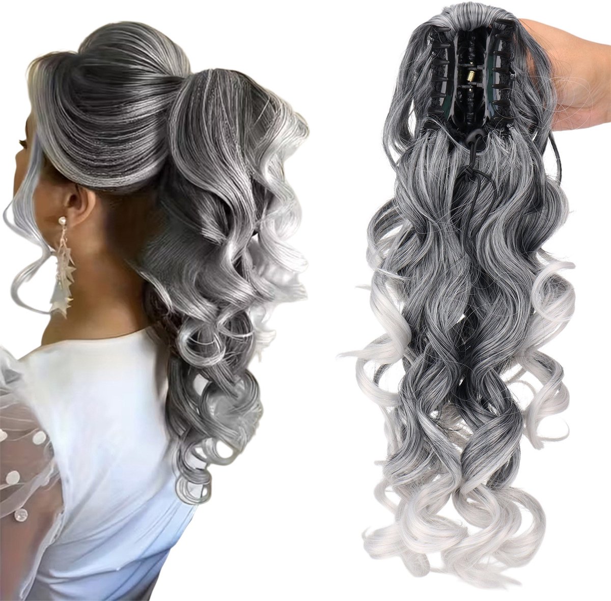 Topmelon Clip In Hairextensions - Ponytail Extensions - Extensions clips- Brazilian Paardenstaart Extension - Haarverlenging - Haarstuk - 40cm