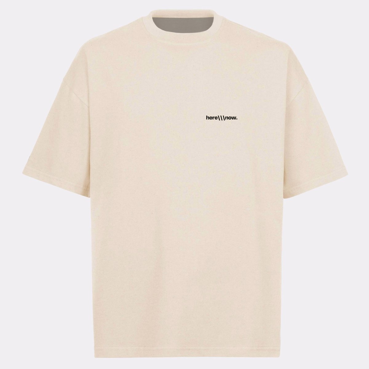 Oversized T-shirt - Natural - Maat M - 100% organisch katoen - Verlaagde schouders