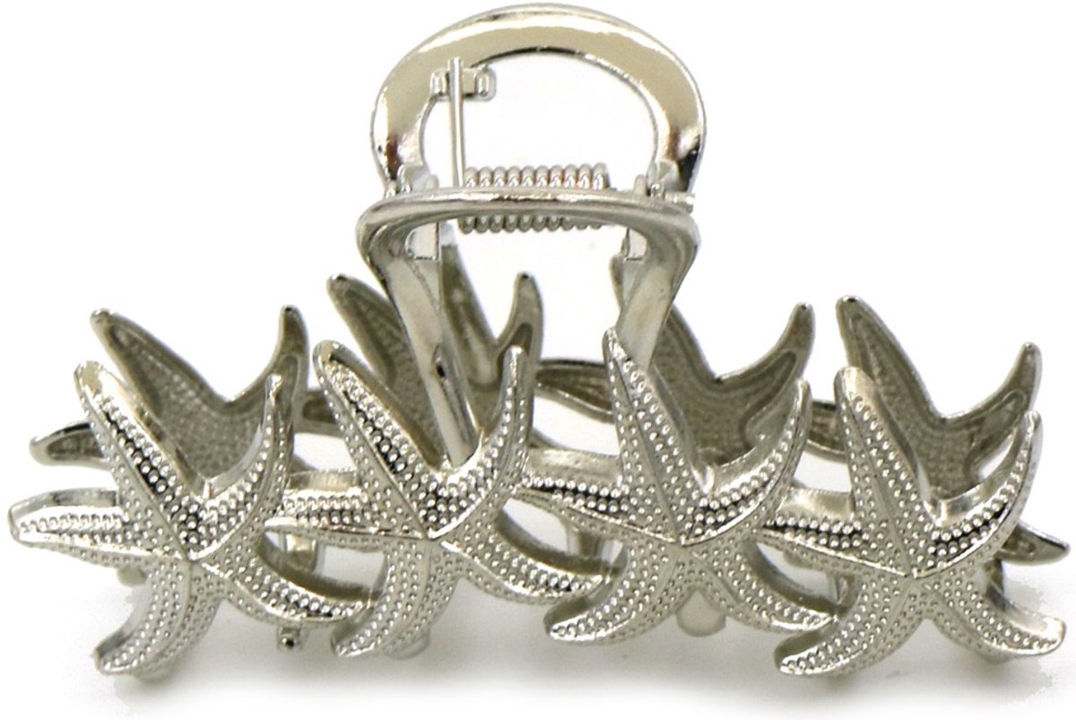 Metalen haarklem - schelpen - 6,5 cm