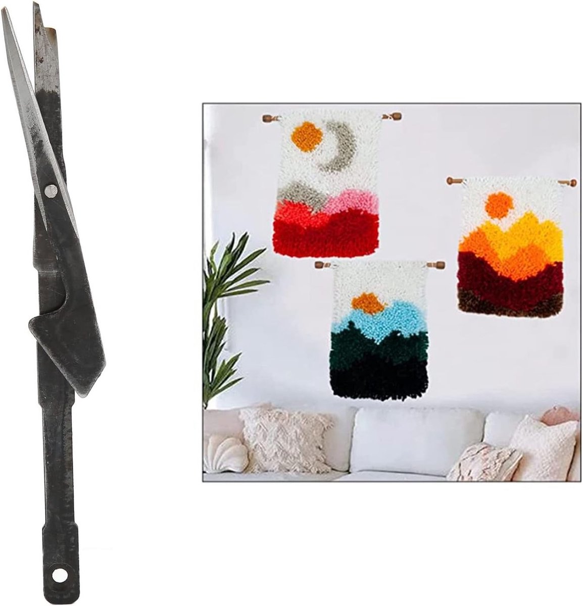 Eenvoudige Montage Accessoires voor Tapijt Tuften: Metalen Lussen, Scharen en Vervangingsonderdelen voor Pile Needle en Carved Pile (5in)
