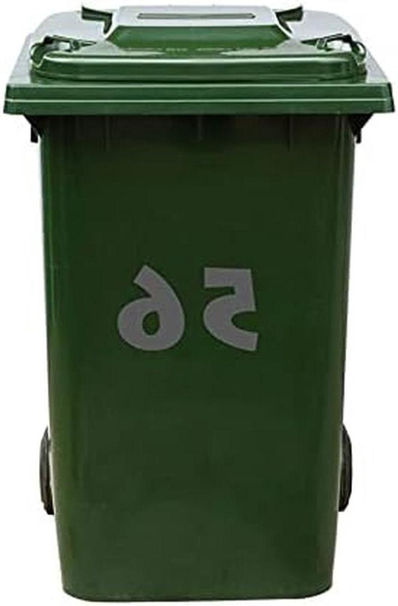 Kliko Sticker - Vuilnisbak Sticker - Afvalbak Markeren - Nummer 56 - 147 x 25 cm - Antraciet