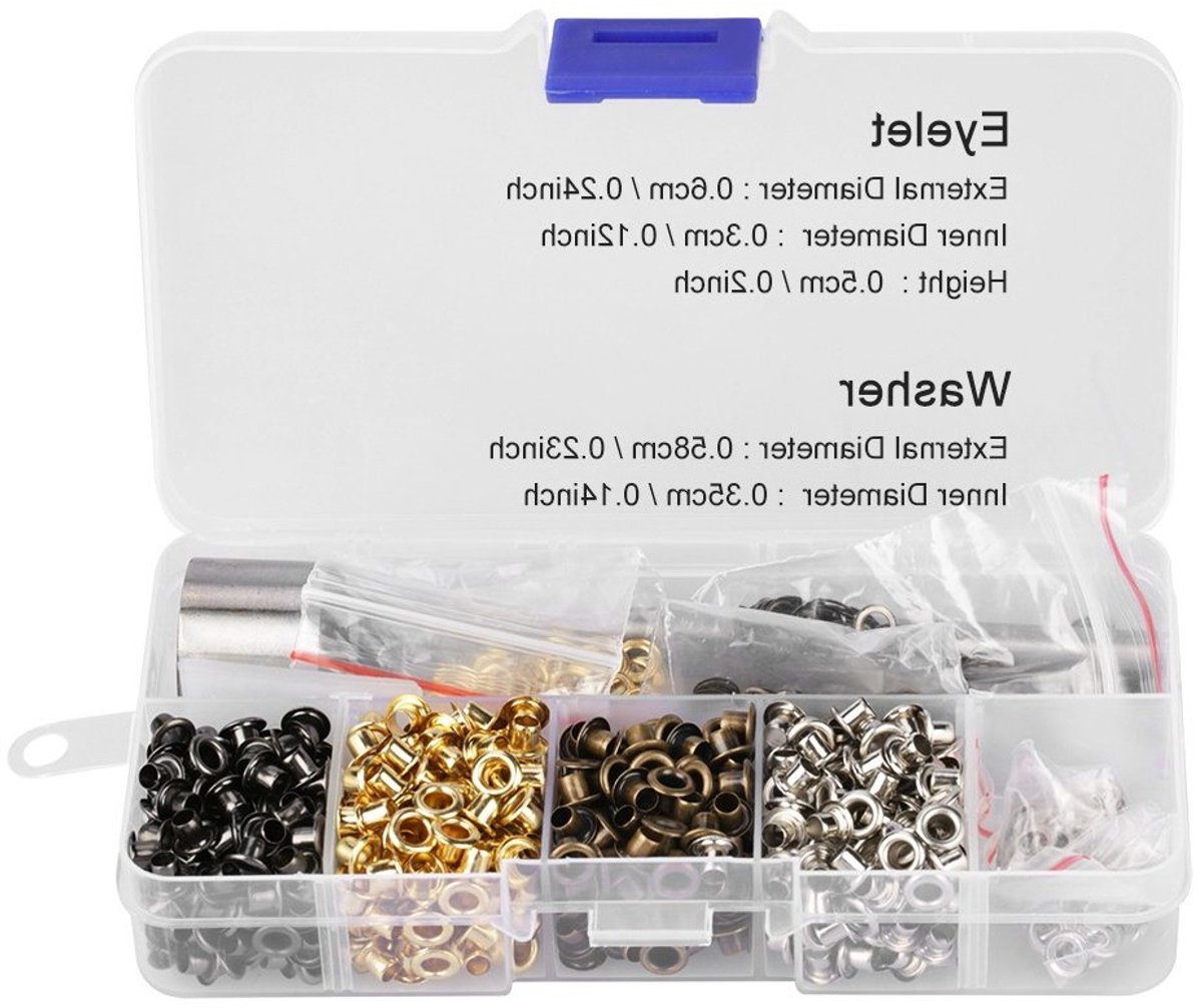 Grommet Set voor Kleding en Leerbewerking - Inclusief 3 Naaiaccessoires en 3mm Eyelets voor Handwerk