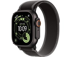Apple Watch Ultra 3 Cellular 49mm Black Titanium Case with Black/Charcoal Trail Loop - M/L