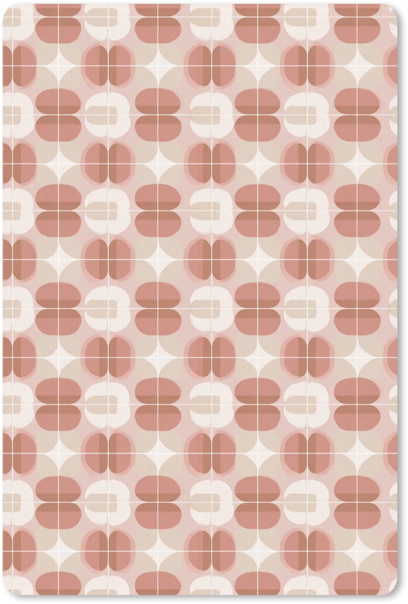 Muismat 13x20 cm - Mousepad Retro - Klassiek - Roze - Muismatten