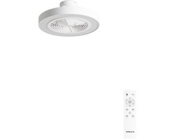CREATE - Stille plafondventilator 40W Ø50 cm met verborgen bladen en LED-verlichting - S - Met licht - Afstandsbediening - WIND CLEAR EASY