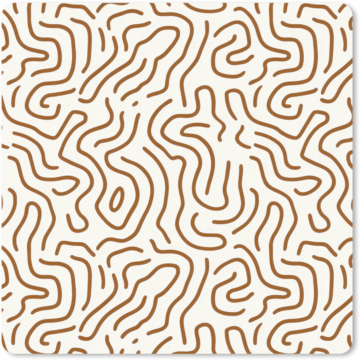 Muismat 30x30 cm - Mousepad Minimalistisch - Patroon - Terracotta - Muismatten