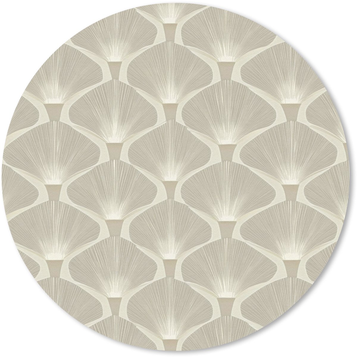 Muismat rond 20x20 cm - Mousepad Paneel - Ginkgo - Zand - Ronde muismatten
