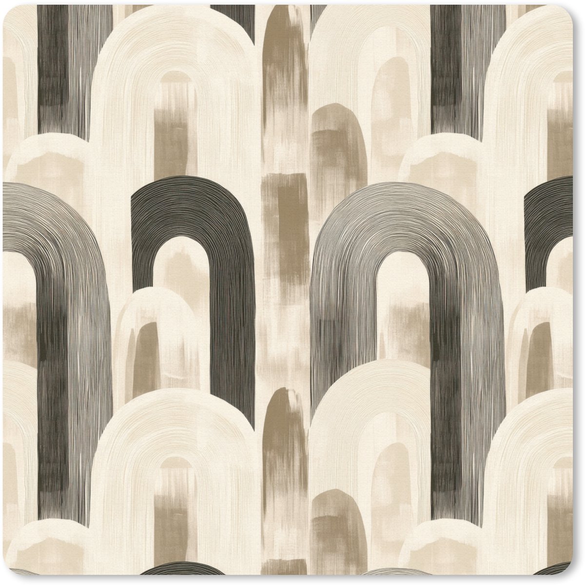 Muismat 20x20 cm - Mousepad Abstract - Patroon - Bogen - Muismatten