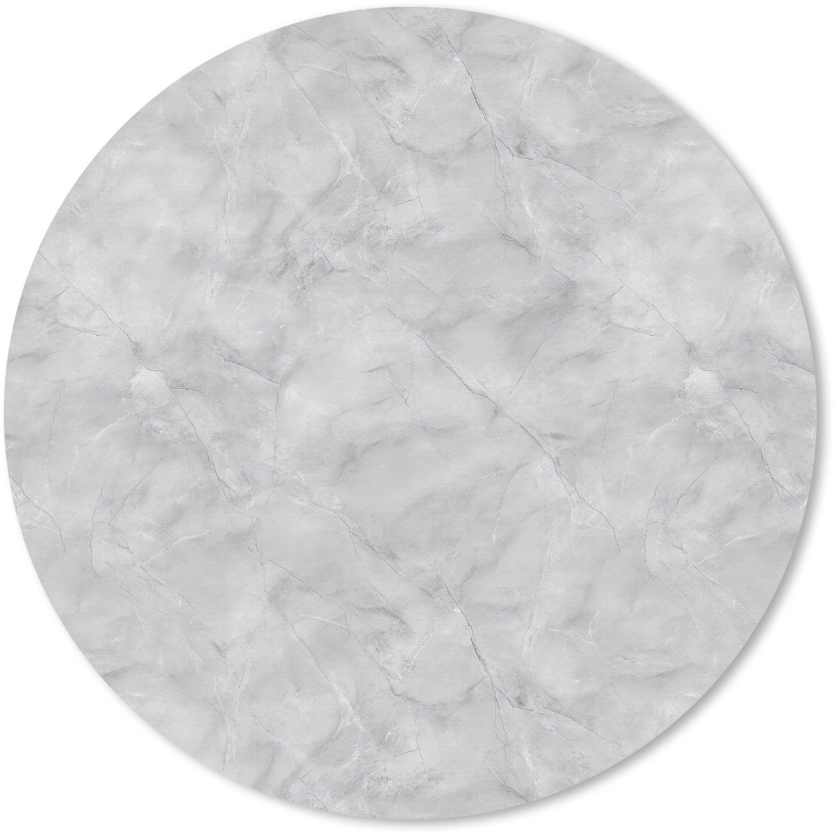 Muismat rond 20x20 cm - Mousepad Grijs - Marmer print - Mat - Ronde muismatten