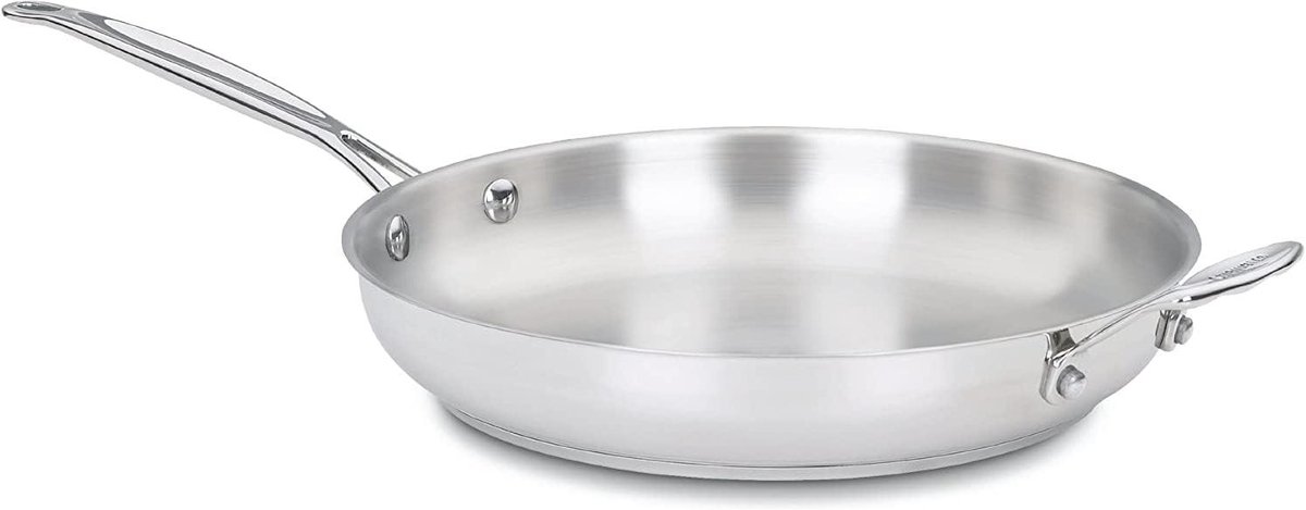 Koekenpan - Koekenpan met handvat - Koken en braden - Aluminium ingekapselde basis - 30 cm - Roestvrij staal