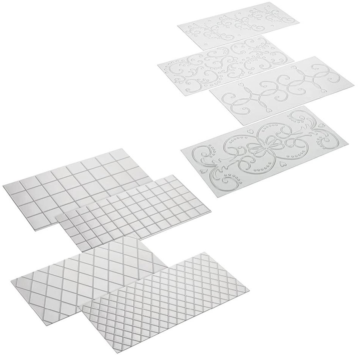 Vt products - Textuur Mat Rooster - 8 stuks fondant afdrukmatten - Eenvoudig te gebruiken - Decoreren gebak - Bakgereedschap voor taart