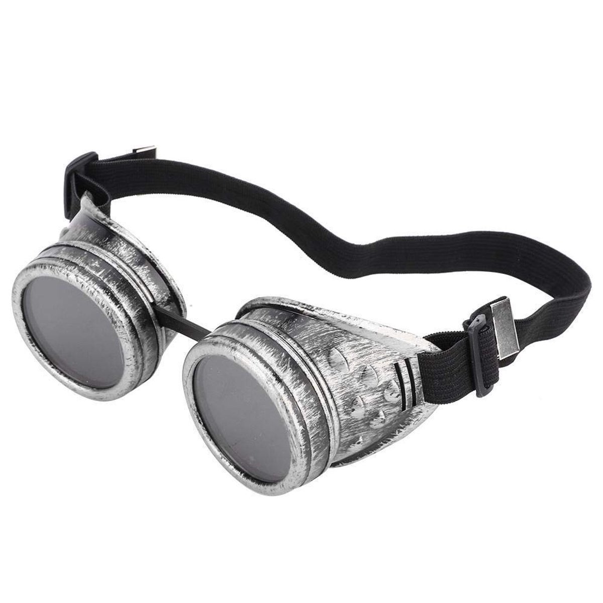 SPHProducts - Vintage Glasses - Steampunk Bril - UV Bescherming - Full Rim - Industrieel Design - Perfect voor Veiligheid - Old Silcer