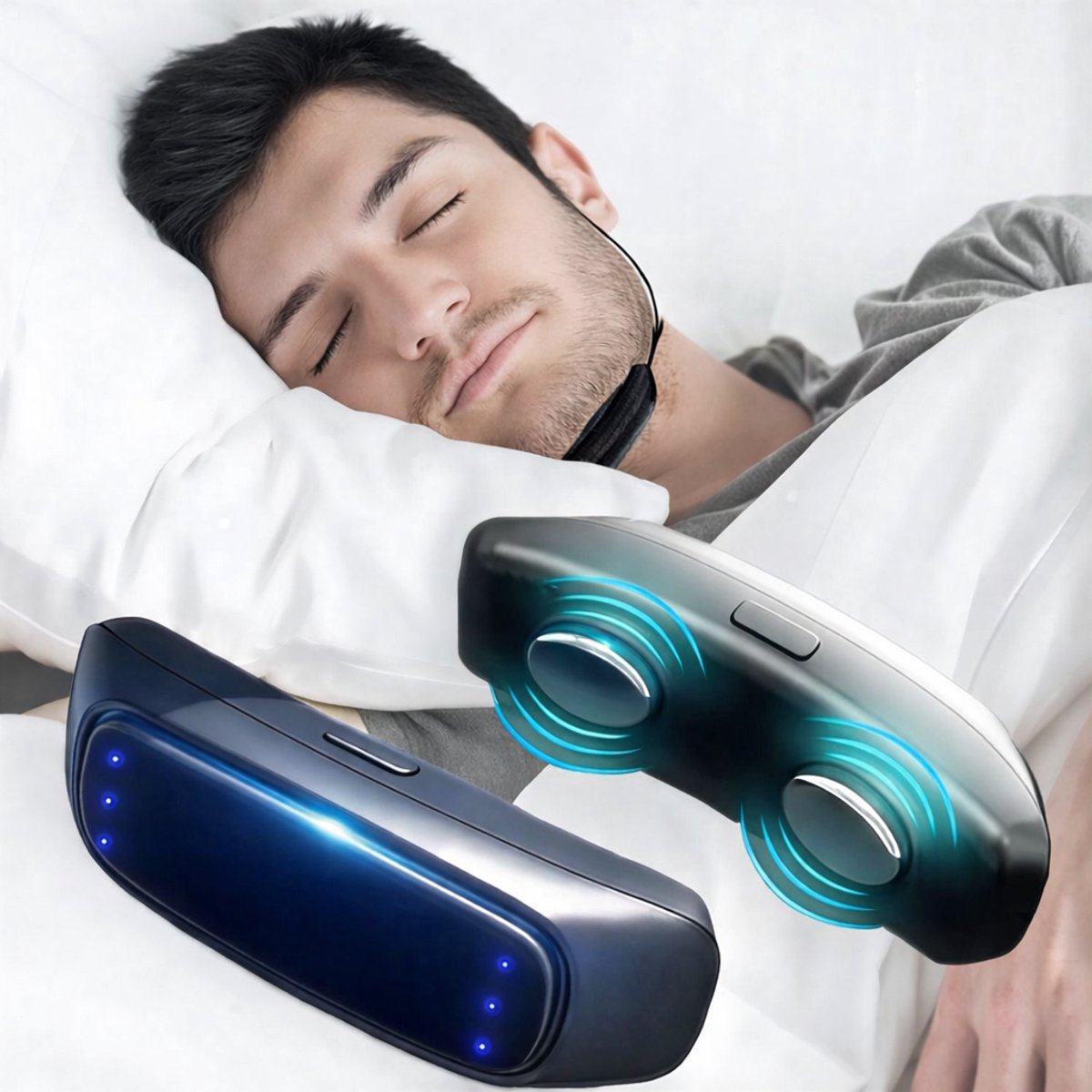 Anti Snurk Apparaat – EMS Keelpuls Snurk Stopper – Oplaadbaar – Slaap Hulpmiddel tegen Snurken – Elektronische Snurk Preventie – Comfortabel & Herbruikbaar