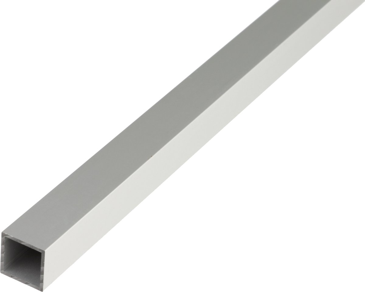 Alberts 498115 vierkante buis | aluminium, zilverkleurig geanodiseerd | 1000 x 20 x 20 mm | set van 3