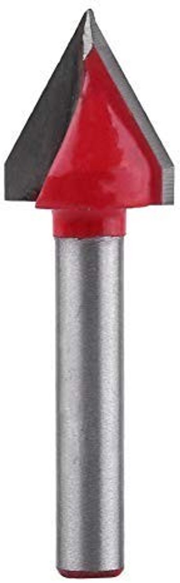 ONF3 - 3D Tungsten Staal - V-Groef Frees - 6mm Schacht - Houtbewerking - Snijd gereedschap - Precisie snijden - Professionele kwaliteit