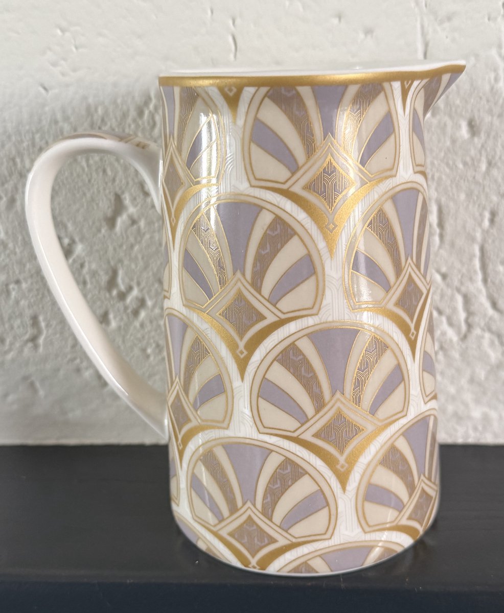 Art-Deco melkkan afmeting hoogte 14 cm. " The Leonardo Collection"