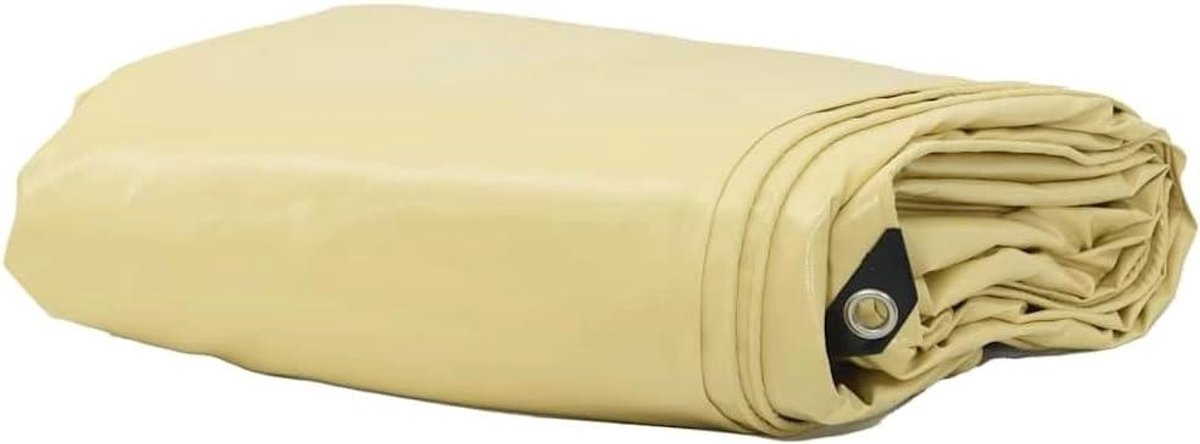 Stevig Zeil - Afdekzeil Tuin - Bescherming Buitenruimte - Waterdicht PVC-coating - 4 x 8 m - Beige