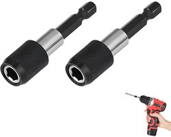Pack of 2 – Magnetische Bit Houder – 1/4 Inch – 60 mm – Snelle Verandering – Voor Makita, Metabo, Bosch en Dewalt