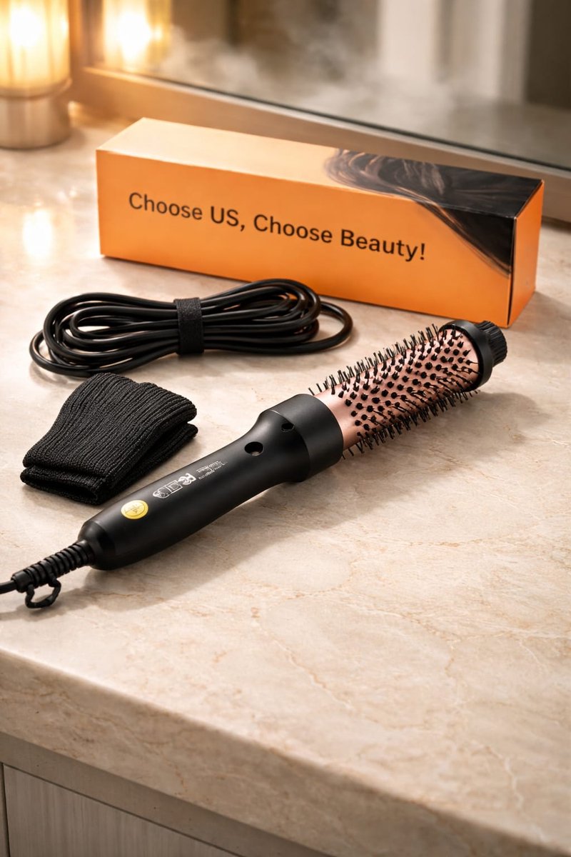 Round Hot Air Brush – 2-in-1 Hair Dryer Brush for Hair Styling