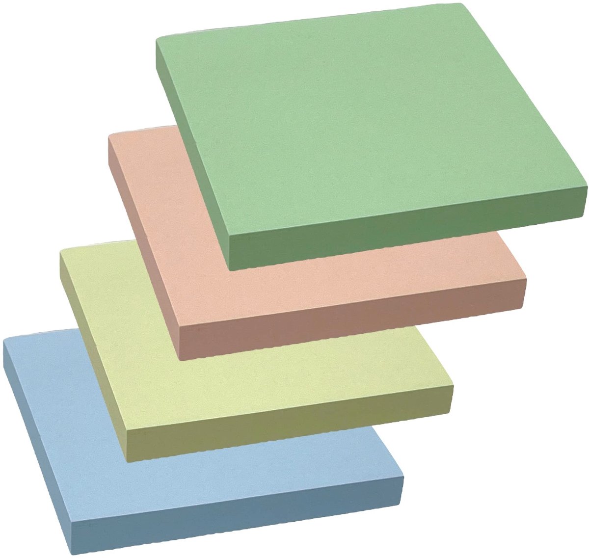 Golden crown - Zelfklevende notities - Pastelkleuren - 80 vellen per blok - 24 blokken in doos - Ideaal voor thuis en kantoor - Multifunctioneel