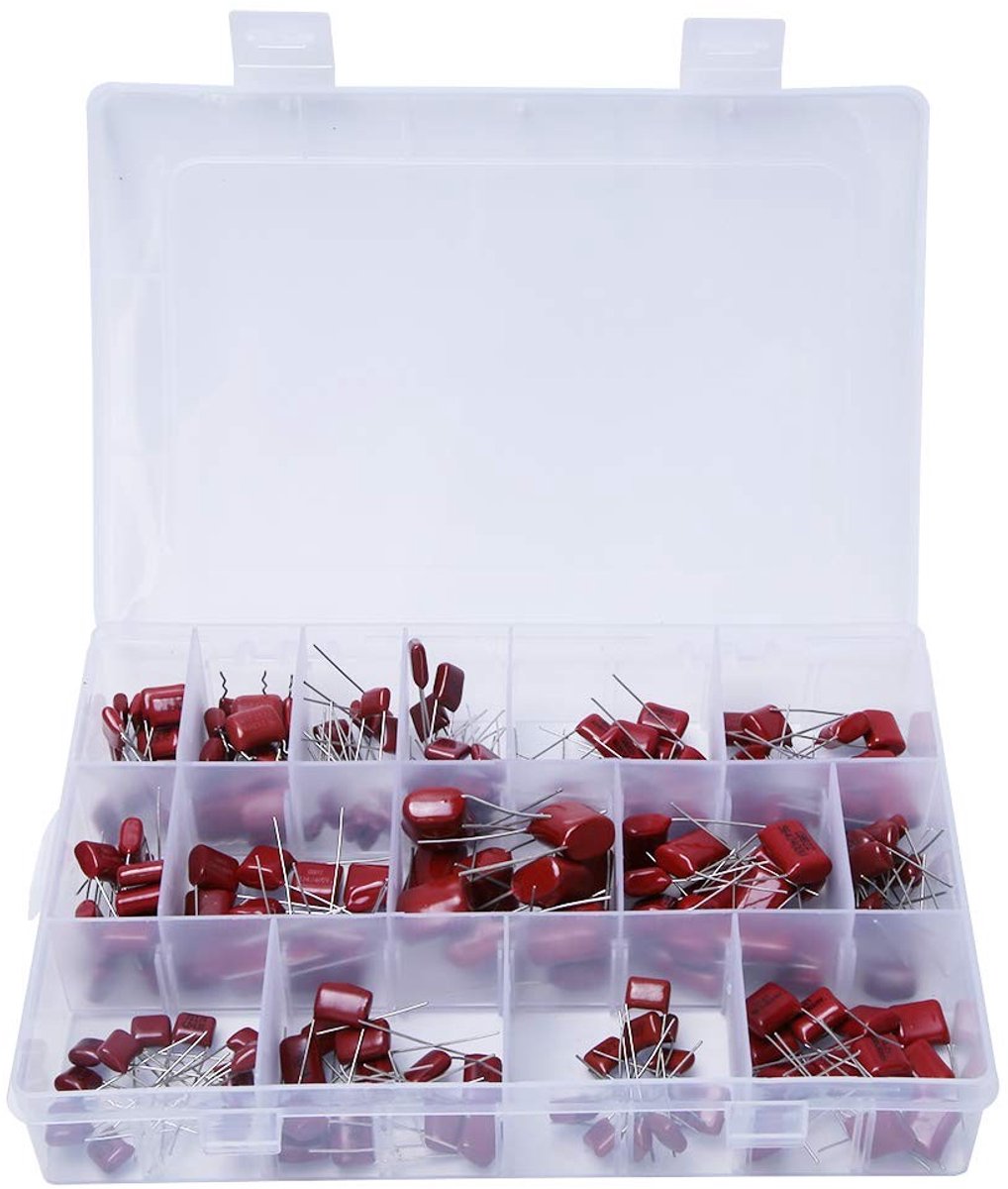 Store_8 Polypropyleen Film Condensator - Assortiment 180 stuks - Lange levensduur - Capaciteit tot 630V - Voor elektronica projecten - Gemakk...
