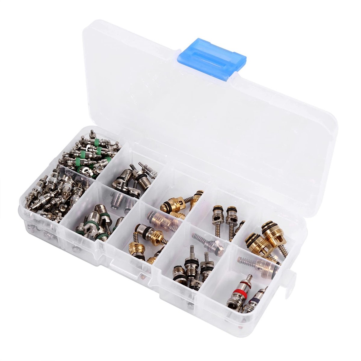 Golden crown - 102 Stuks A/C R134a/R12 Koelband Valve Tool Kit - Auto Koeling Reparatie - Compleet - Vervangingsset - Praktisch en veelzijdig - Geschi