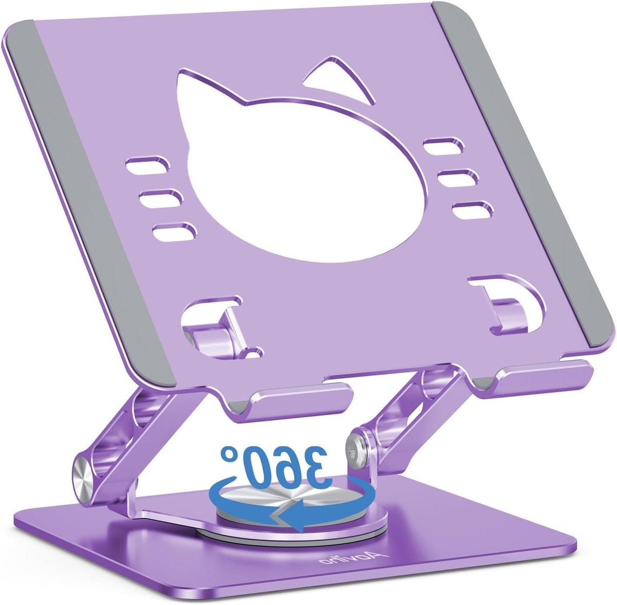 Tabletstandaard - Tablet houder - Werken en studeren - 360 graden draaibaar - 4-133 inch - Paars