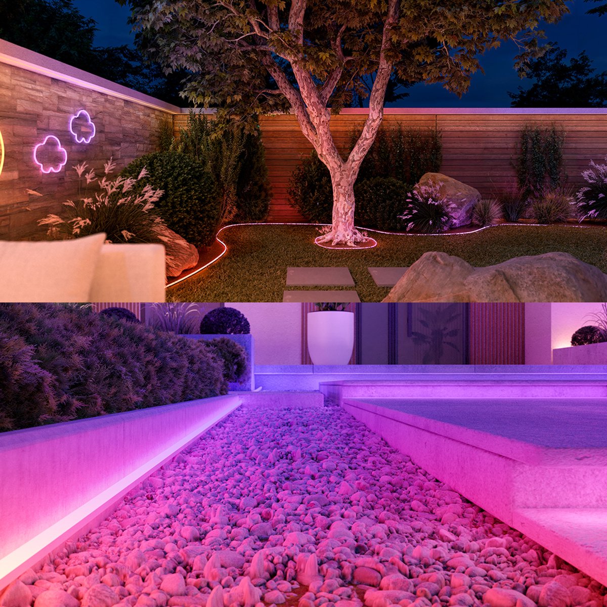 Philips Hue Neon LED strip outdoor 3 meter - Wit en Gekleurd Licht - Light Strip - Incl. Hue Dimmer Switch - Hue White and Color Ambiance — afbeelding 3