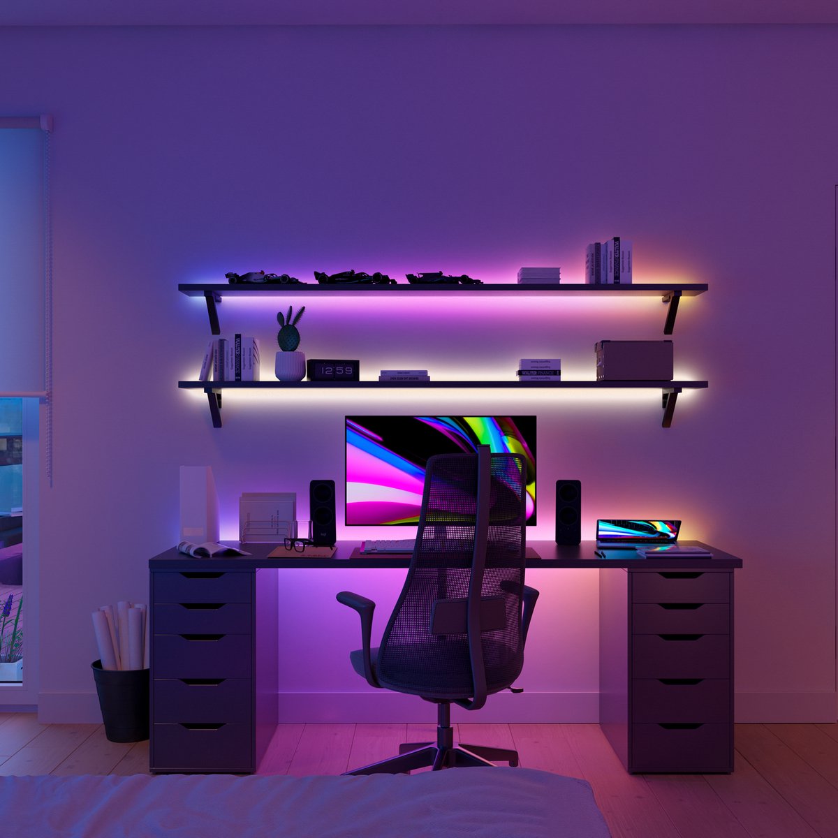 Philips Hue Essential Gradient LED strip 10 meter - Wit en Gekleurd Licht - Light Strip - Incl. Hue Dimmer Switch - Hue White and Color Ambiance — afbeelding 5
