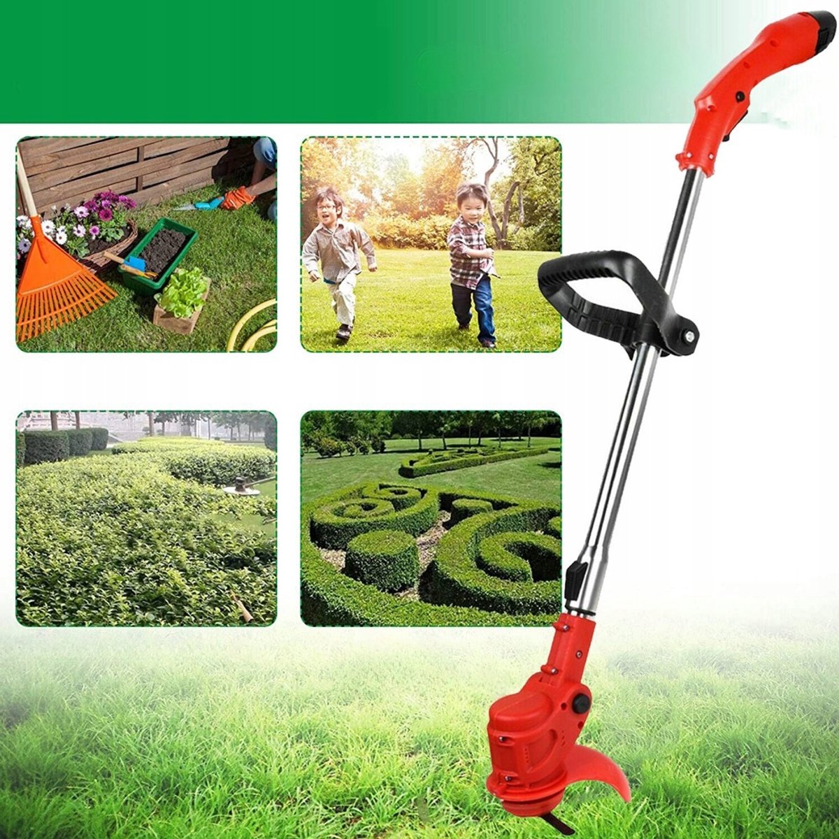 Accu Grasmaaier - Onkruidtrimmer - 650W & 12V 3000mAh - 90-120cm Telescopisch - 3 Messen - Voor Tuin & Gazon - Met Complete accessoires – foto 8