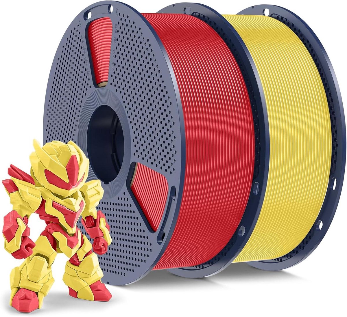 PLA Meta Filament - 3D Printer Filament - Creatief Printen - Hoge Printsnelheid - 2kg - Rood+Geel