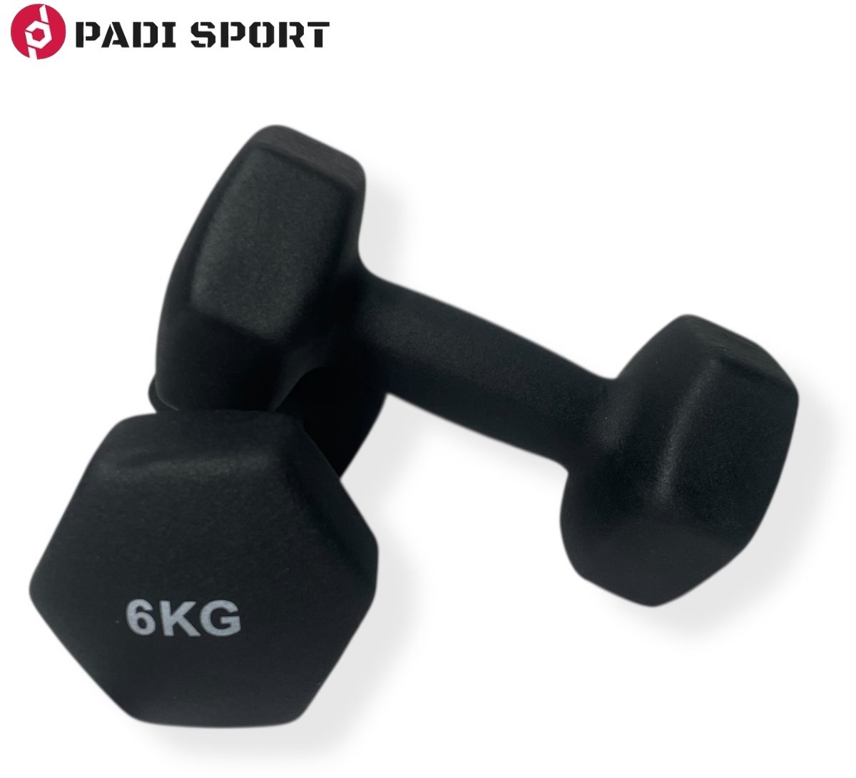 Padisport - Dumbells 6 Kg - Halter - Gewichten Set Halters - Gewichten 6 Kg - Zwart - Gewichten – foto 8