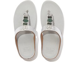 FitFlop Dames teenslippers Fino Stone en Trim Toe-Post sandalen EA1