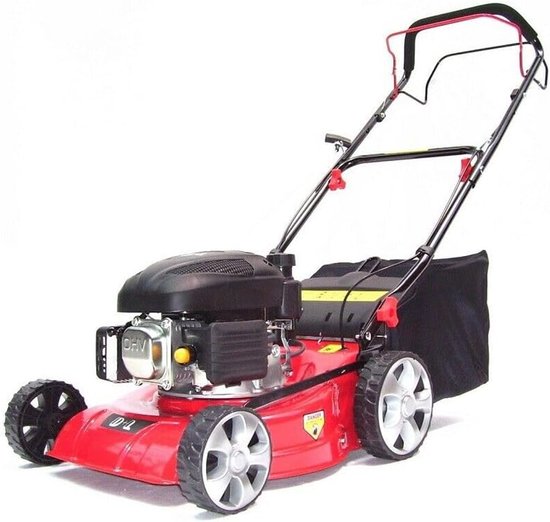 Benzine grasmaaier - Motor maaier - Gazon onderhoud - Zelfaandrijving met Big Wheeler - 41 cm snijbreedte - Rood — afbeelding 2