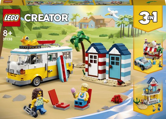 LEGO, 31138 3 in 1 Camper op het strand, Veelkleurig