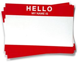Hello My Name is stickers - 250 stuks - Rood - Weerbestendig