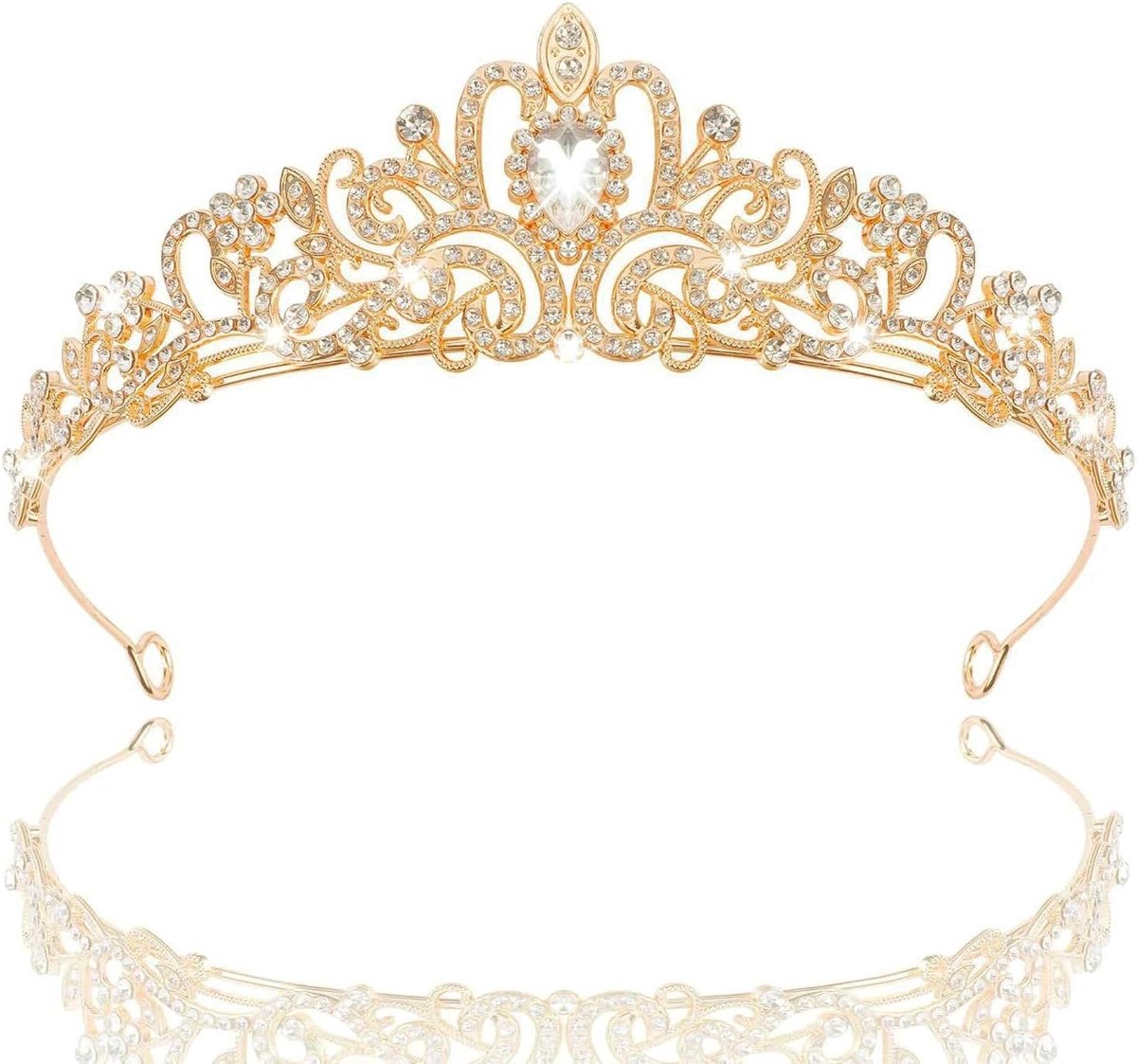 Verjaardagstiaras, Kristallen Tiara voor Vrouwen, Bruiloft Wreath, Feestelijke Accessoires voor Dans en Shows, Inclusief Armband