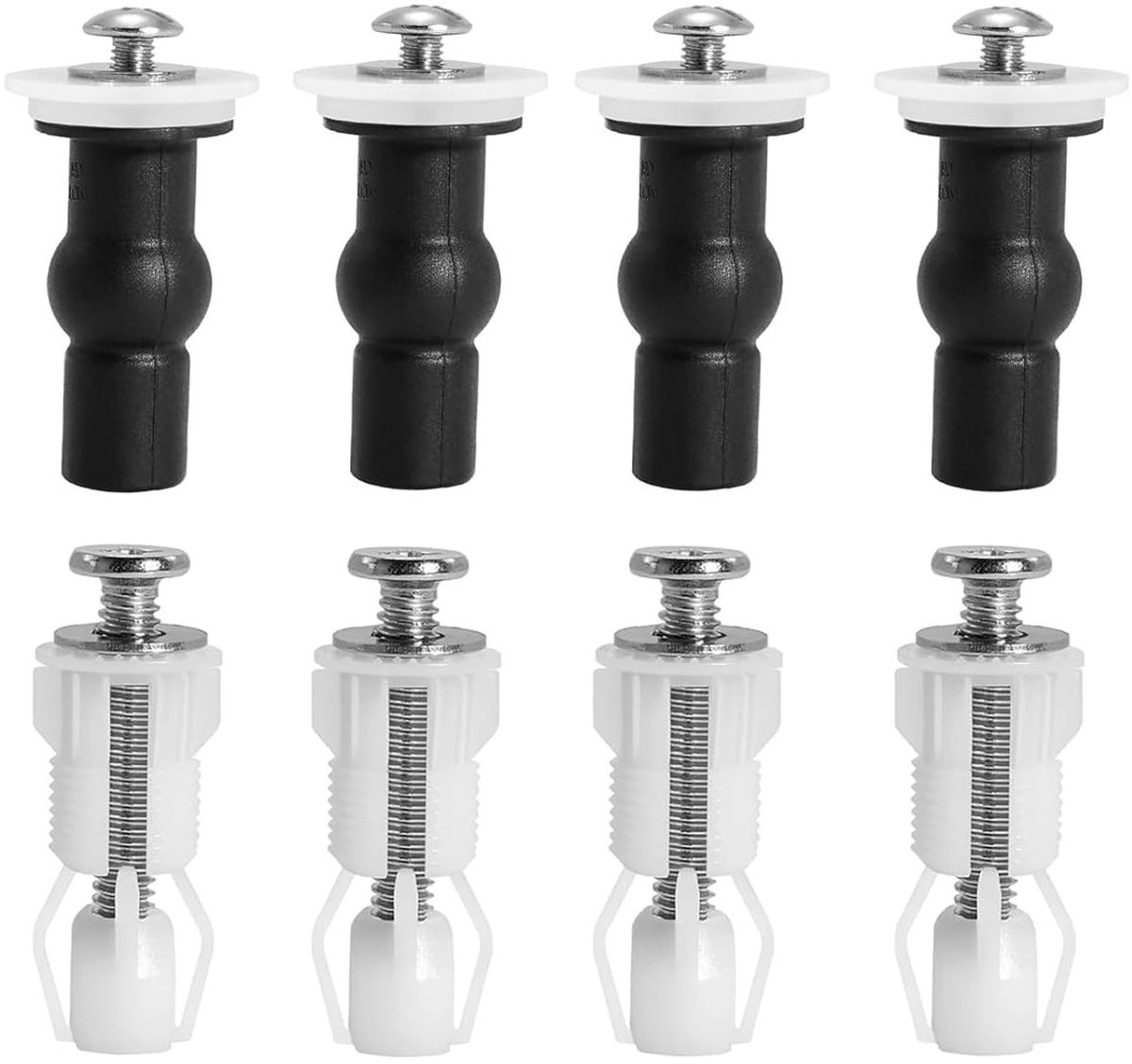 Toiletbril Bevestigingsset met 8 Stuks Schroeven en Rubber Mounts voor Eenvoudige Installatie en Vervanging