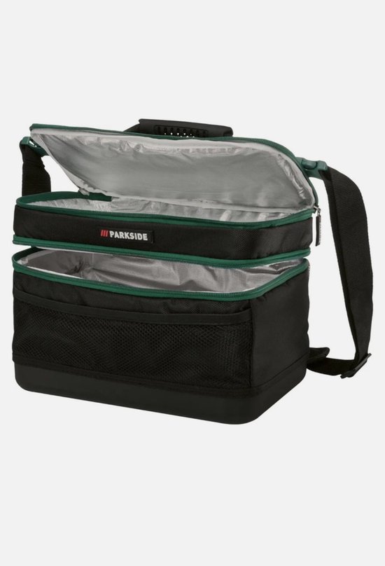 Parkside Lunchtas - Inhoud: 12 L - Kenmerk: met 2 vakken - Afmetingen: ca. 20 x 33 x 23 cm - Ideaal voor op kantoor, de camping, picknicks en barbecues - Met geïsoleerd compartiment om langer warm of koud te houden - Versterkte, waterdichte bodem van Parkside — afbeelding 5