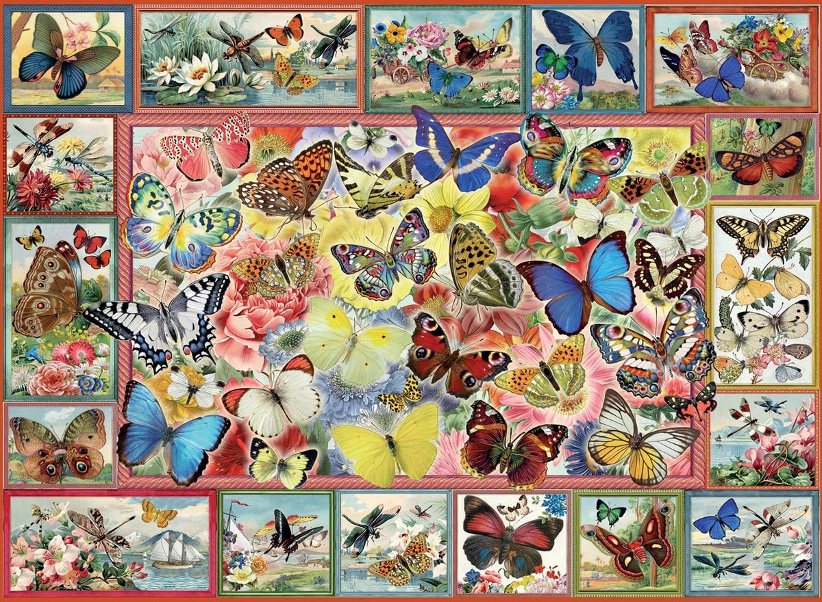 Puzzel 1000 Stukjes - Kleurrijk Vlinder Themapuzzel voor Volwassenen