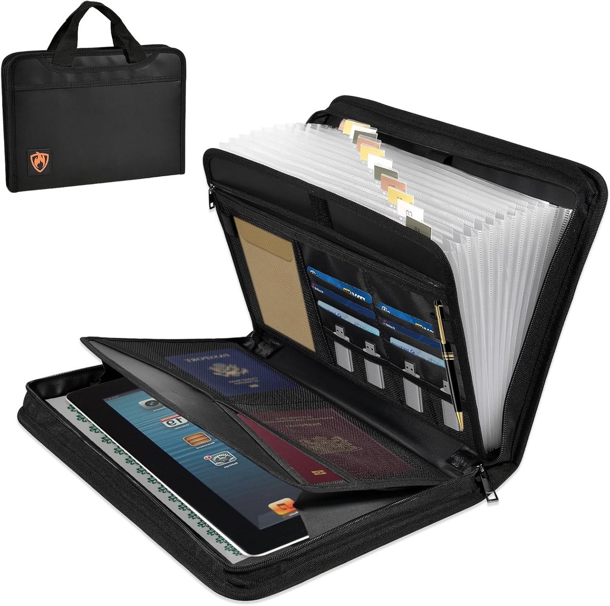 Veilige en Brandwerende Documententas - Waterdichte Opbergzak voor Documenten, Geld en Waardevolle Spullen - 36 x 26 x 5 cm